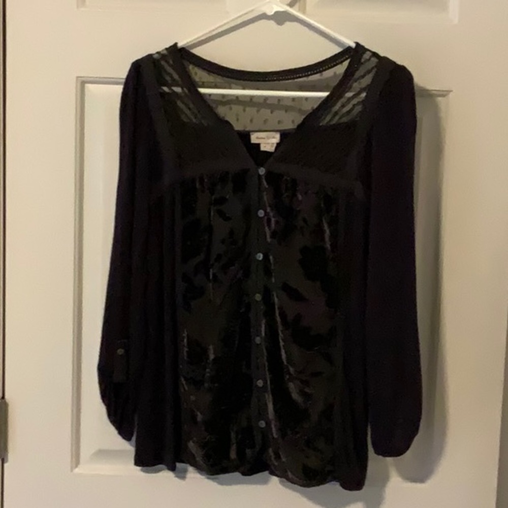 Anthropologie black shirt